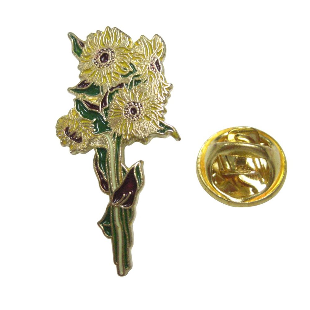 Yellow Toned Sunflower Lapel Pin